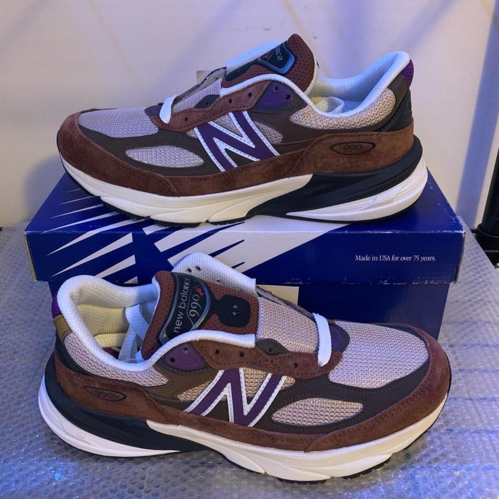 New Balance 990v6 Made in USA Rich Oak Cosmic Grape U990OP6 - Men’s Size 15